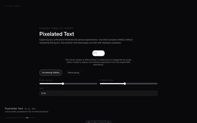 Pixelated Text